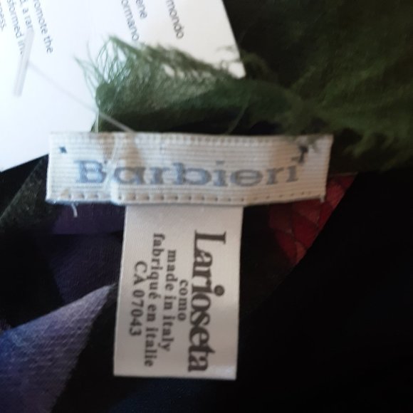 Barbieri Larioseta Italy Lightweight Floral Scarf 100% Fine Wool New! Square 36" - Picture 12 of 14